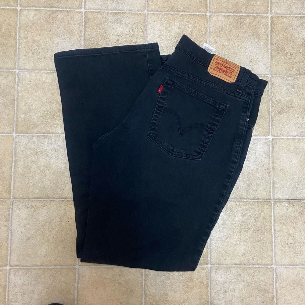 Vintage Classic Levi's Black Relaxed Boot Cut Jeans Size 16M